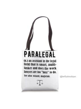 Paralegal Definition Polyester Canvas Tote Bag Double Stitched
